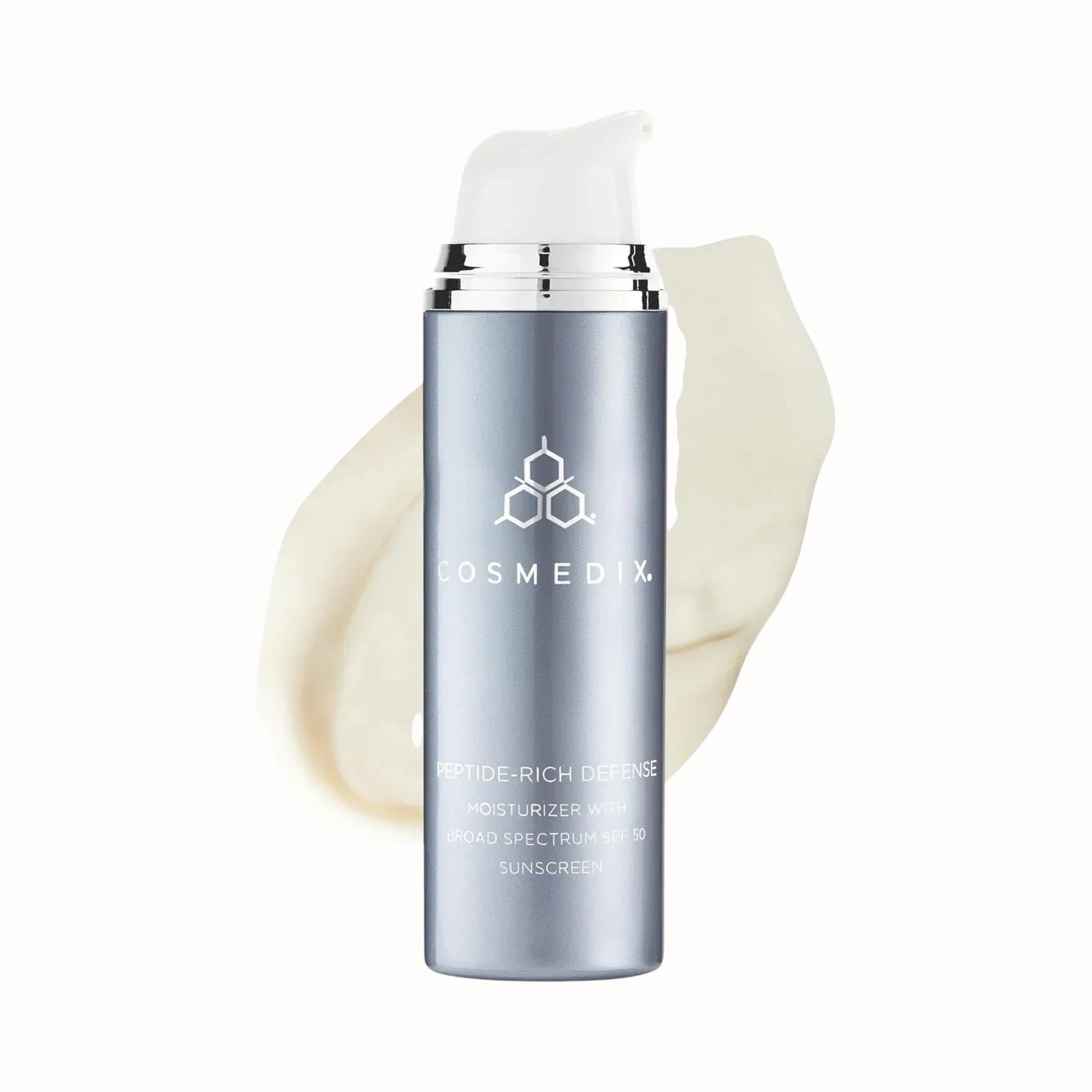 Cosmedix Peptide Rich Defense Moisturizer with Broad Spectrum SPF 50 Sunscreen - DermLane