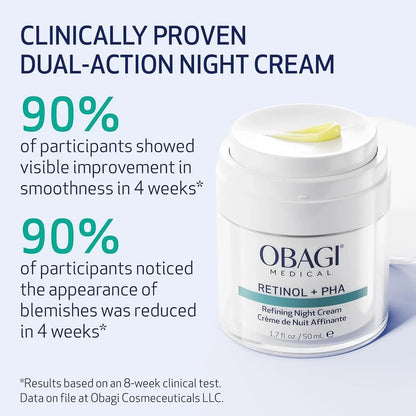 Obagi Retinol + PHA Refining Night Cream 1.7 fl oz - DermLane